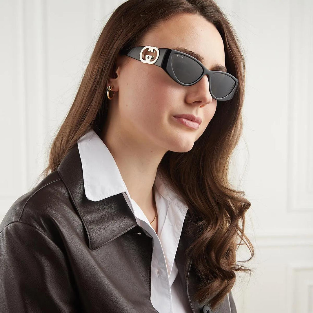 Gucci GG1824S Cat Eye Sunglasses in Black Silver