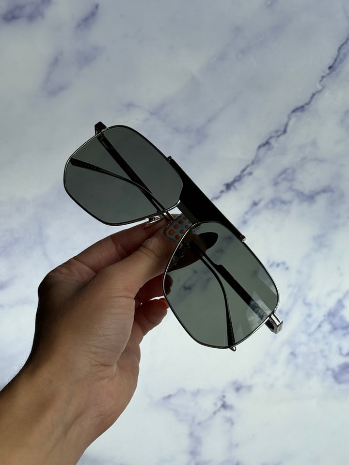 Bottega Veneta BV1036S Aviator Sunglasses in Silver