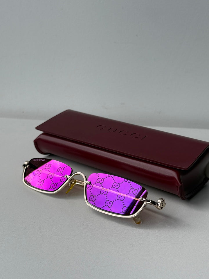 Gucci GG1278S Rimless Sunglasses in Pink Monogram