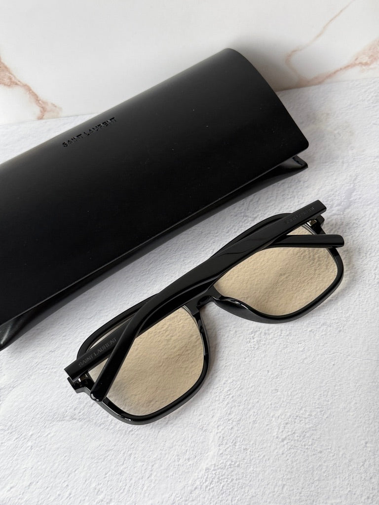 Saint Laurent SL545 Aviator Sunglasses in Black Yellow