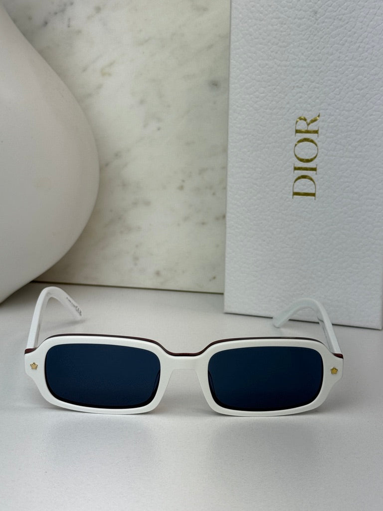 Dior Pacific S3I Rectangular Sunglasses in White
