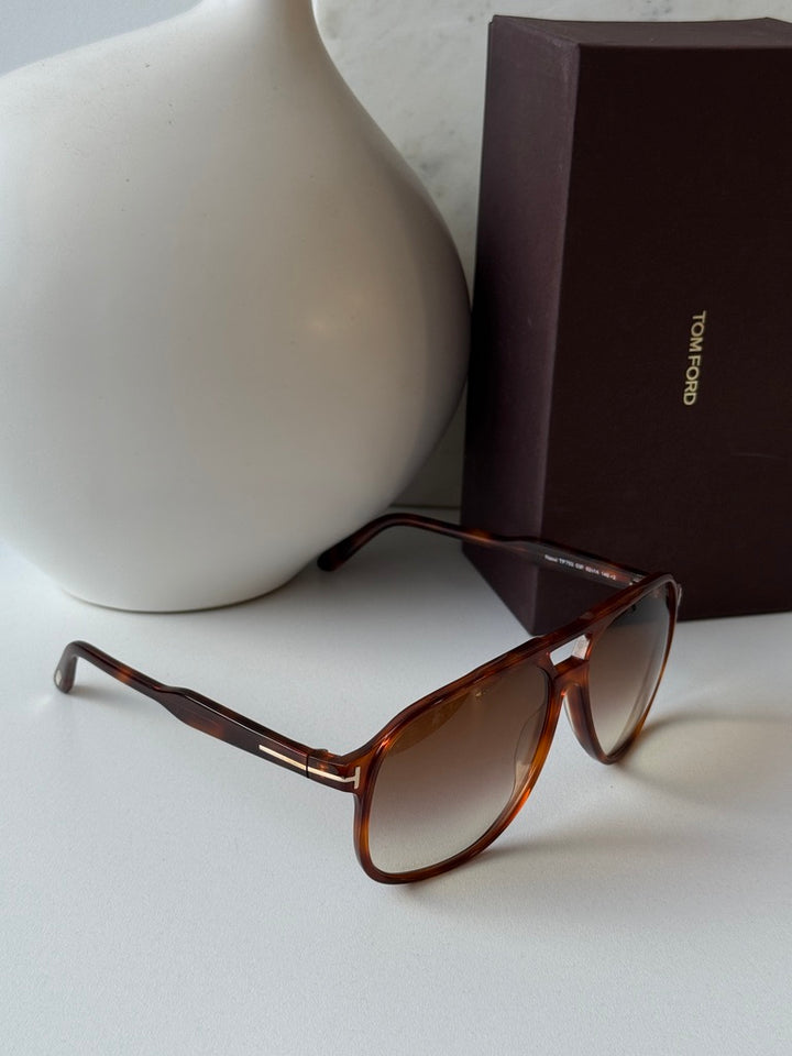 Tom Ford Raoul FT0753 Aviator Sunglasses in Havana Brown