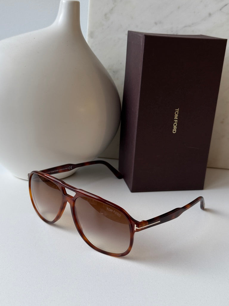 Tom Ford Raoul FT0753 Aviator Sunglasses in Havana Brown