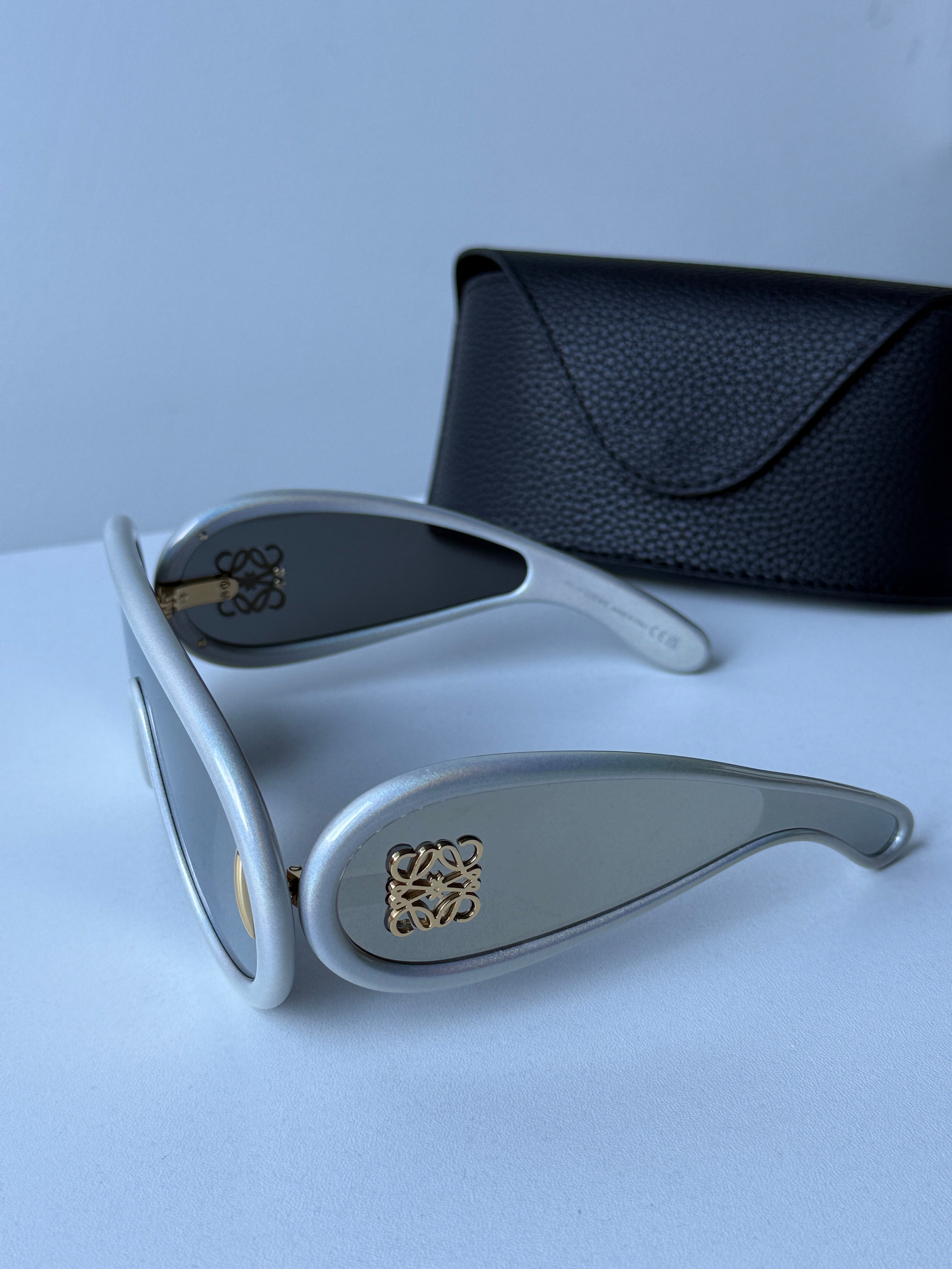 Loewe LW40108I Wave Mask Sunglasses in Light Grey | Designer Daydream