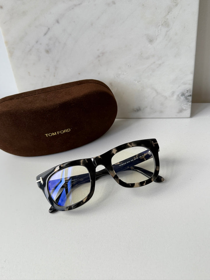 Tom Ford FT5872-B Black Havana Bluelight Frames