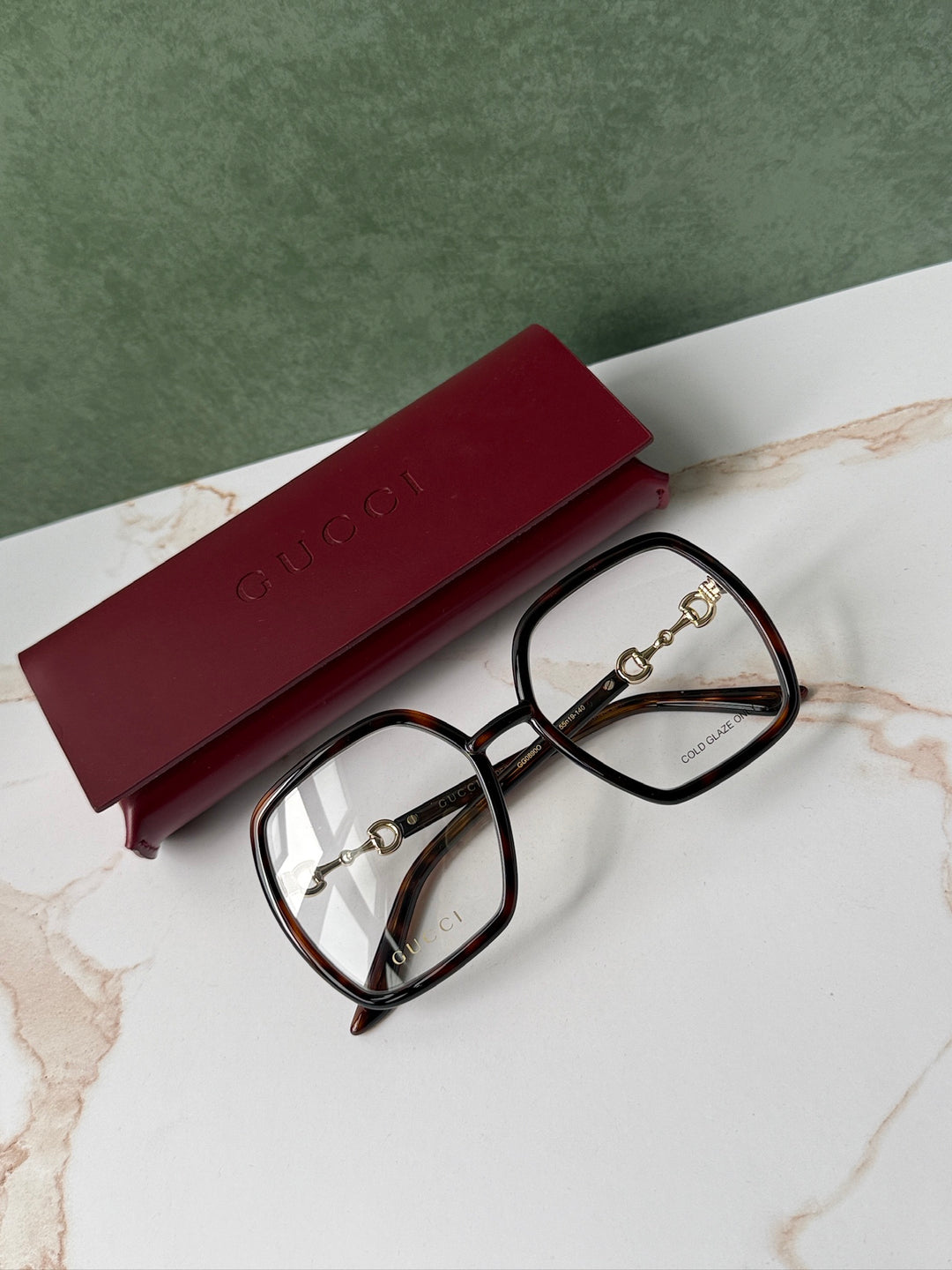 Gucci GG0890O Horsebit Oversized Frames in Havana Brown