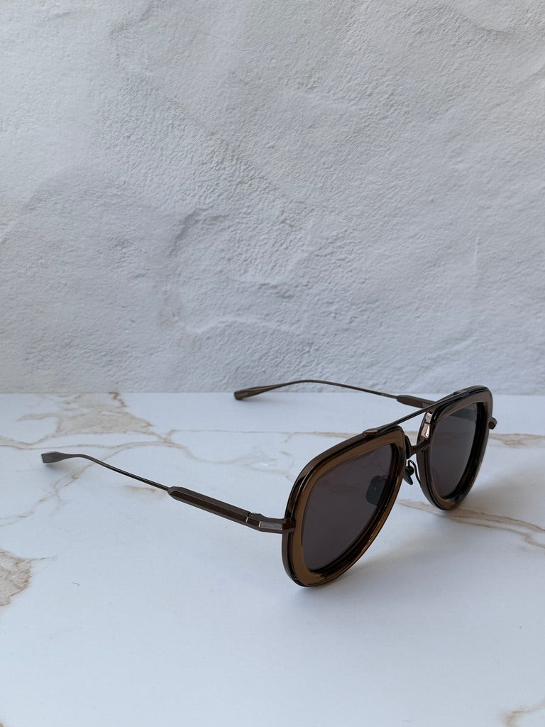 Valentino V-Lstory Nude Brown Aviator Sunglasses