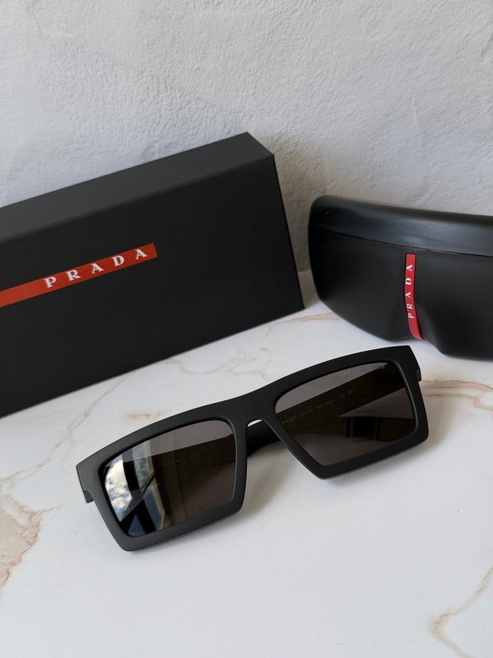 Prada Sport PS A07S Sunglasses in Black Polarized