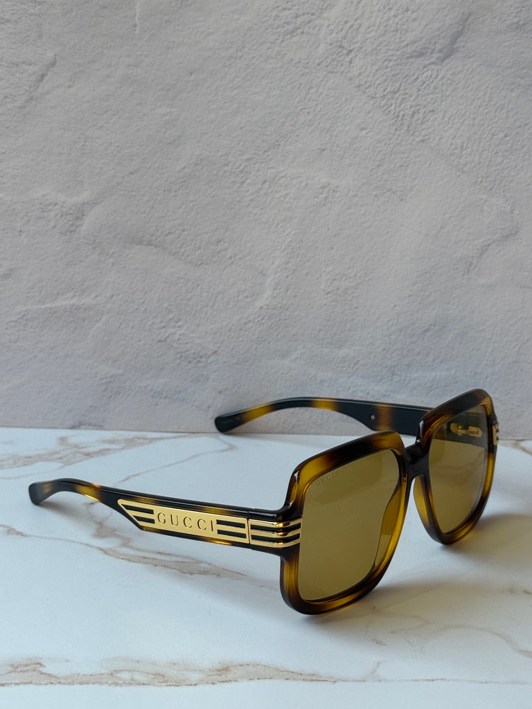 Gucci GG0979S Unisex Square Sunglasses in Brown