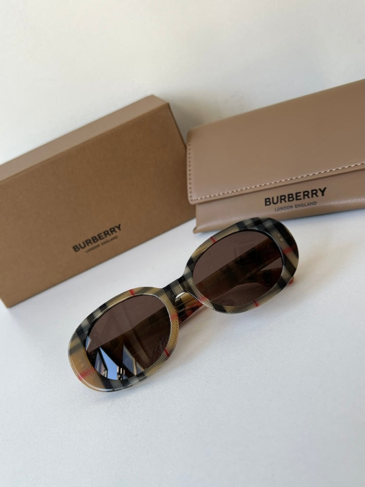 Burberry Kids JB4339 Oval Check Print Sunglasses