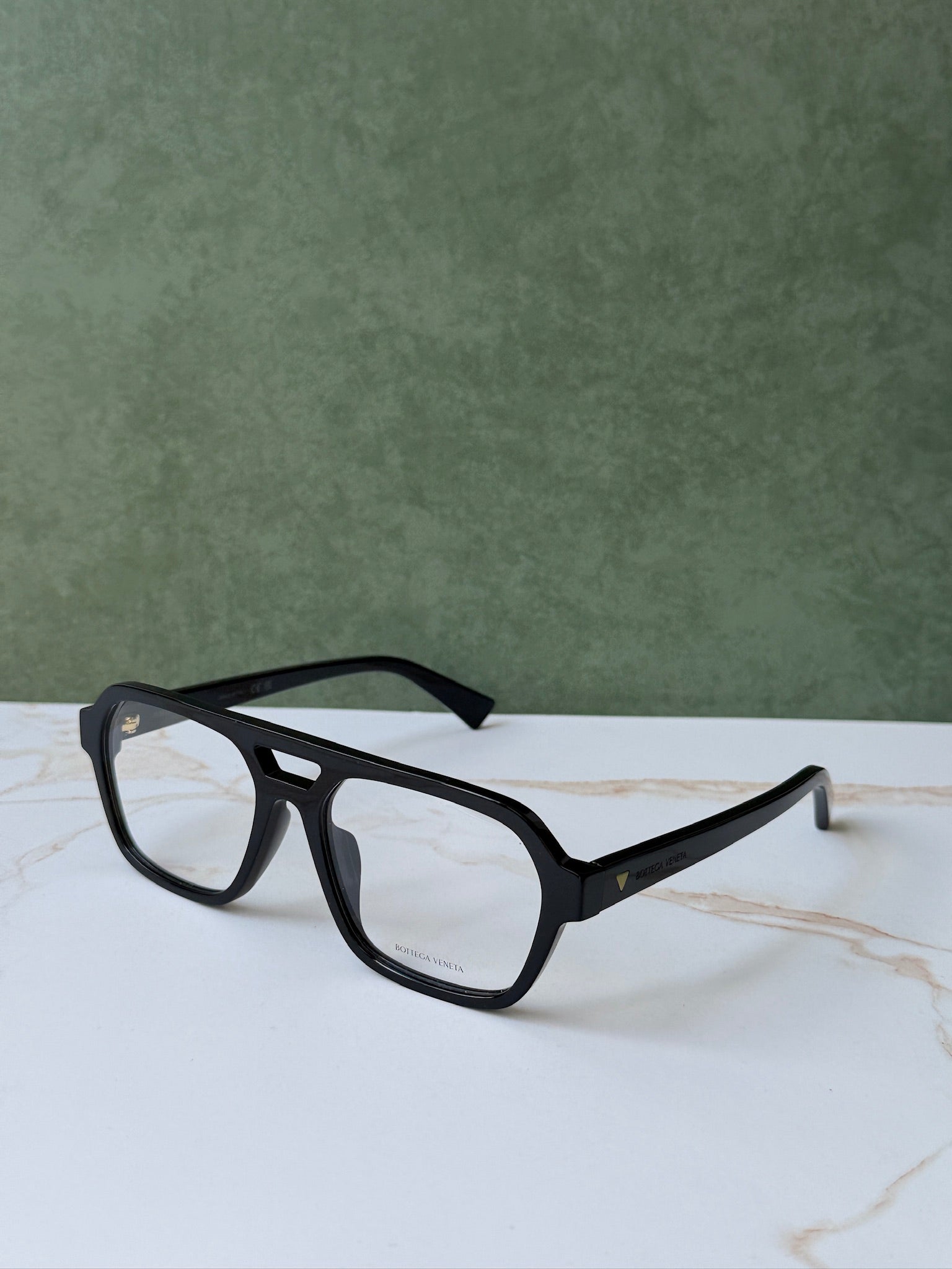 Bottega Veneta BV1336OA Black Pilot Frames | Designer Daydream