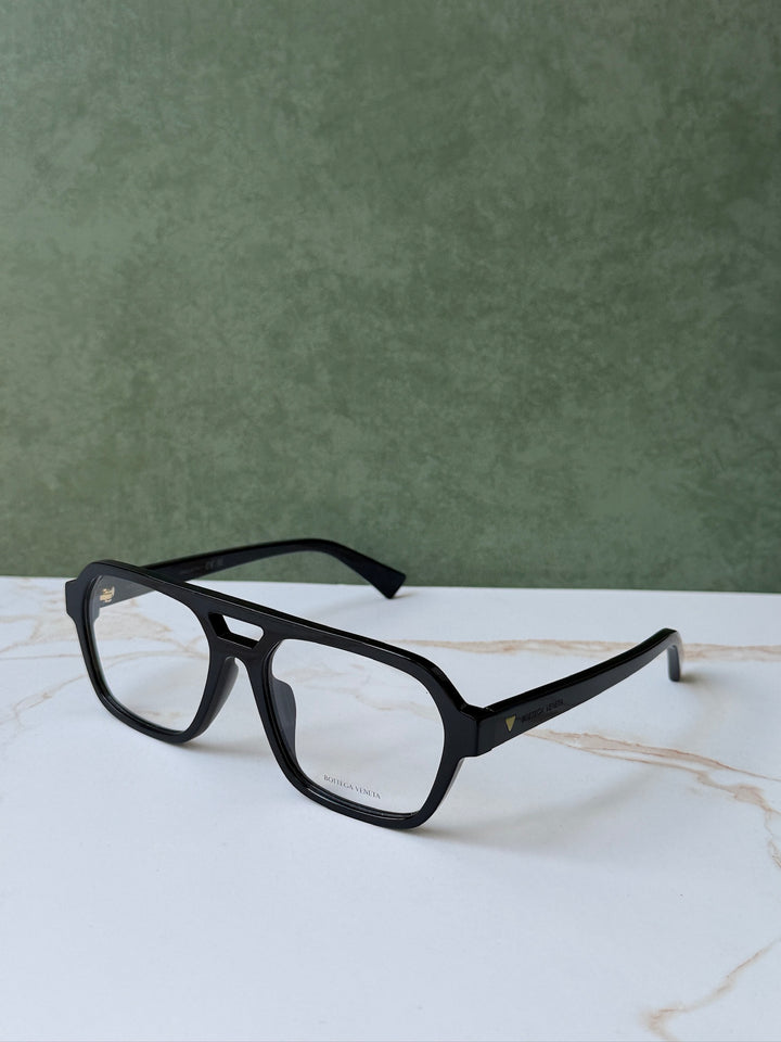 Bottega Veneta BV1336OA Black Pilot Frames