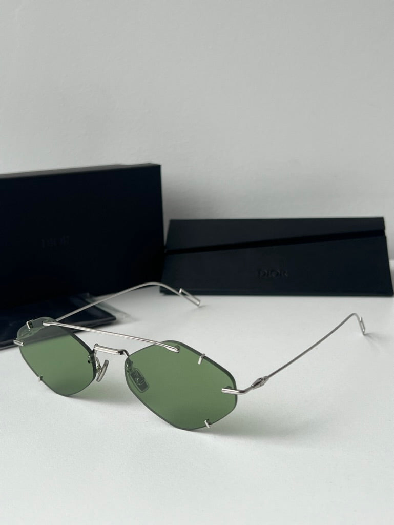 Dior Inclusion Sunglasses in Palladium Green