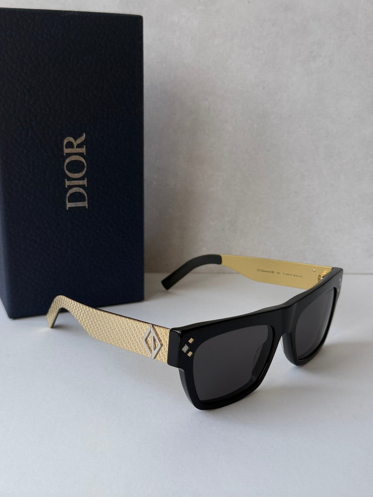 Dior CDDiamond S8I Sunglasses in Black Gold