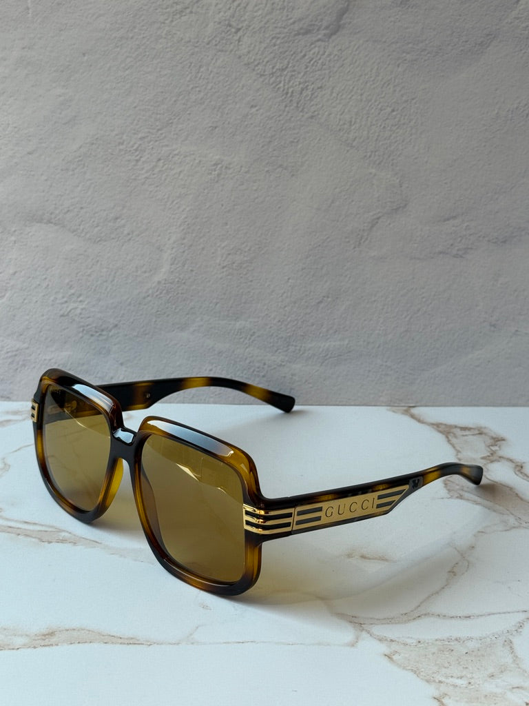 Gucci GG0979S Unisex Square Sunglasses in Brown