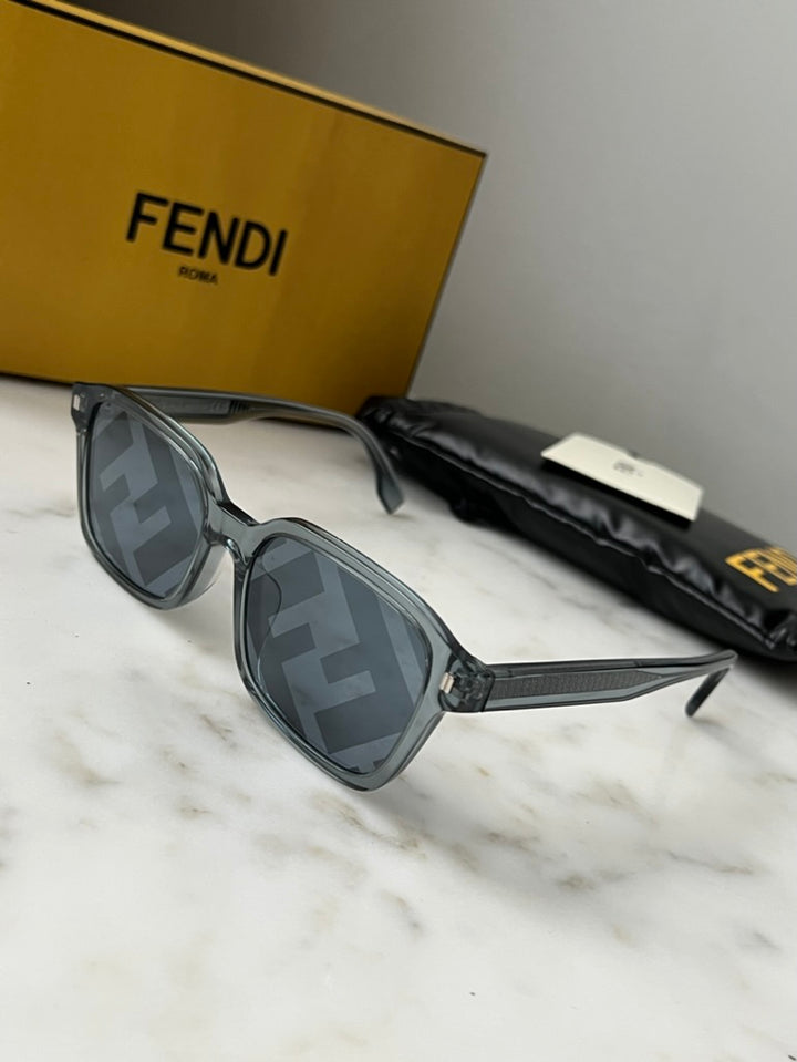 Fendi FE40025F Mirror Logo Sunglasses in Blue