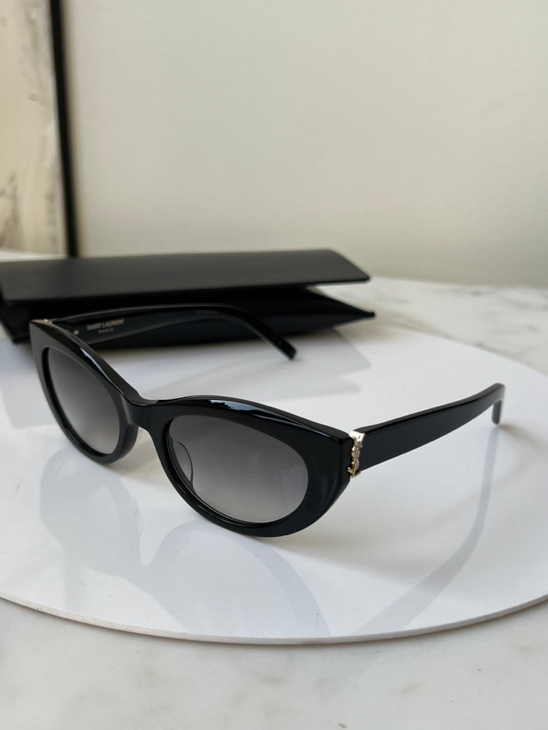 Saint Laurent SL M115 Cat Eye Sunglasses in Black – Designer Daydream