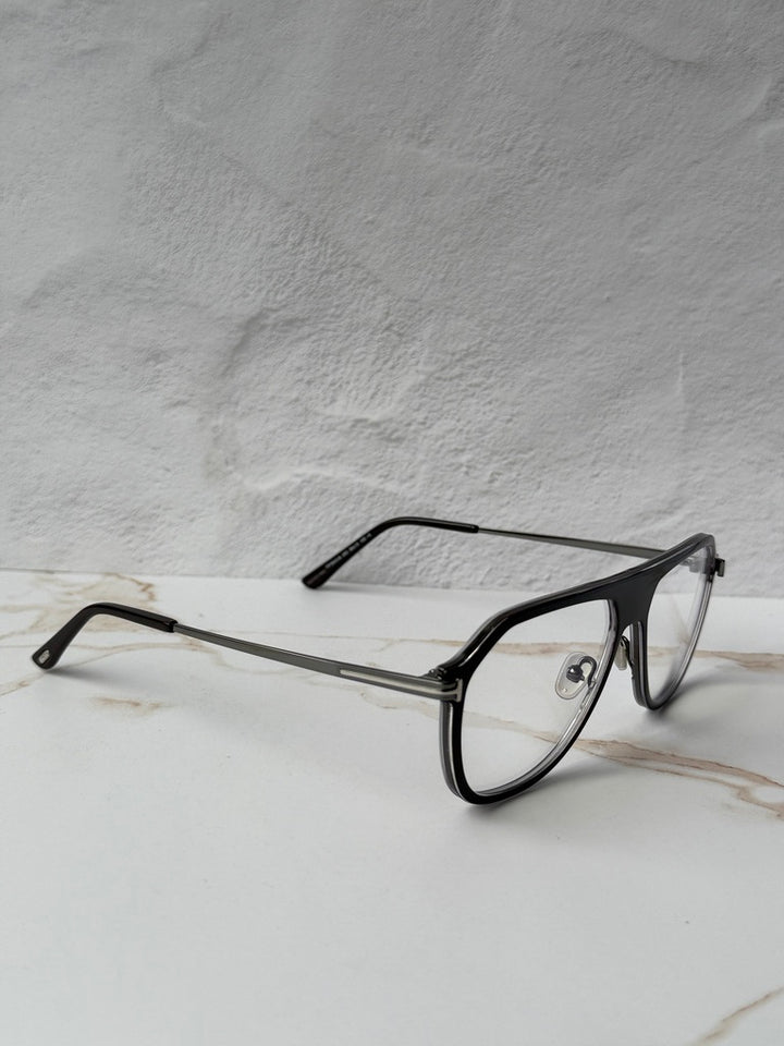 Tom Ford FT5943-B Brown Aviator Bluelight Frames