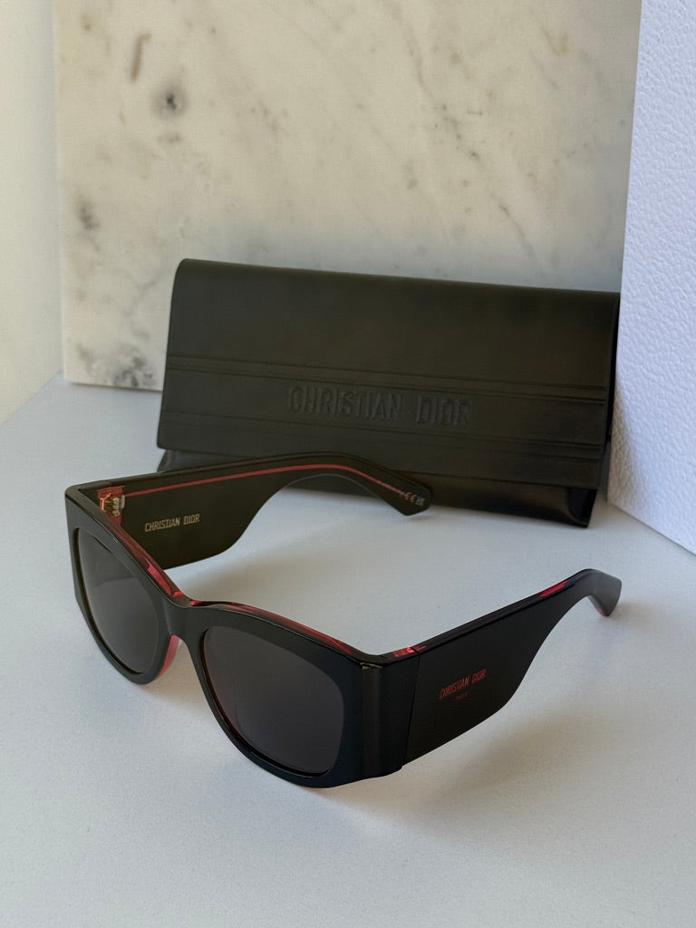 Dior DiorNuit S1I Oversized Sunglasses in Black Pink