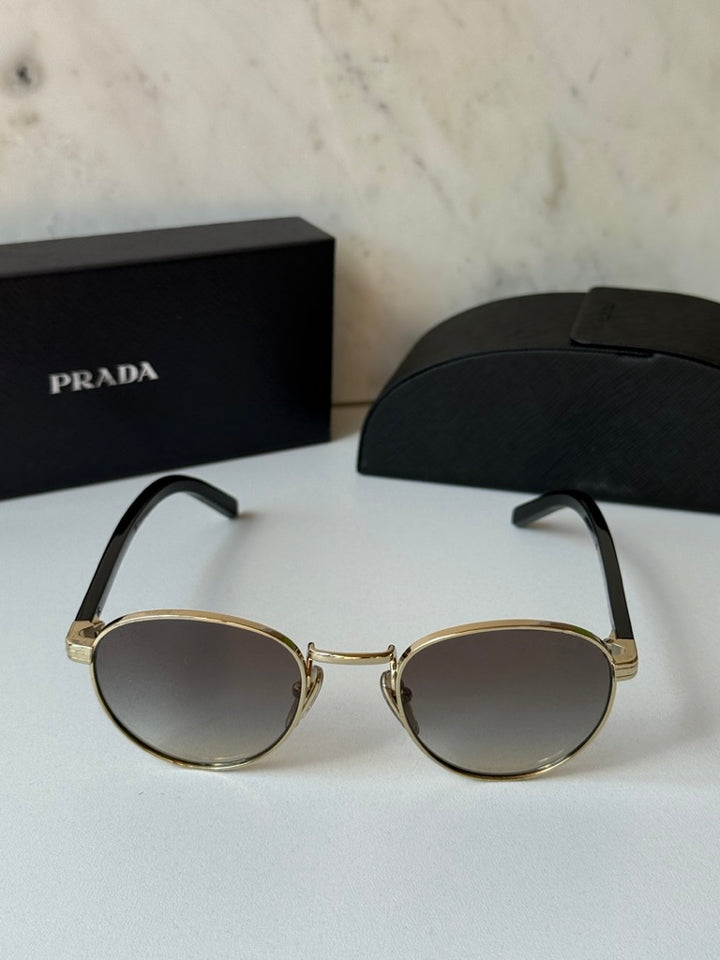 Prada PR B52S Sunglasses in Gold Grey