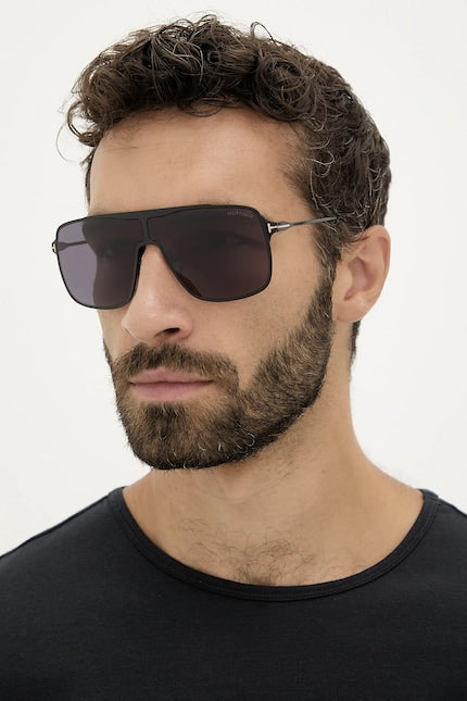 Tom Ford Zappa FT1173 Aviator Sunglasses in Black - Product Image 2 - Designer Daydream