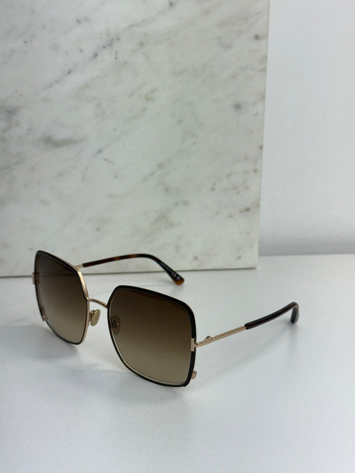 Tom Ford Raphaela FT1006 Square Sunglasses in Brown