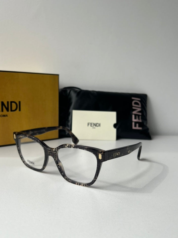 Fendi FE50055I Rectangular Frames in Monogram Logo