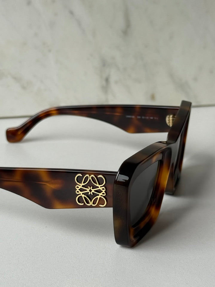 Loewe LW40145F Cat Eye Sunglasses in Havana Brown