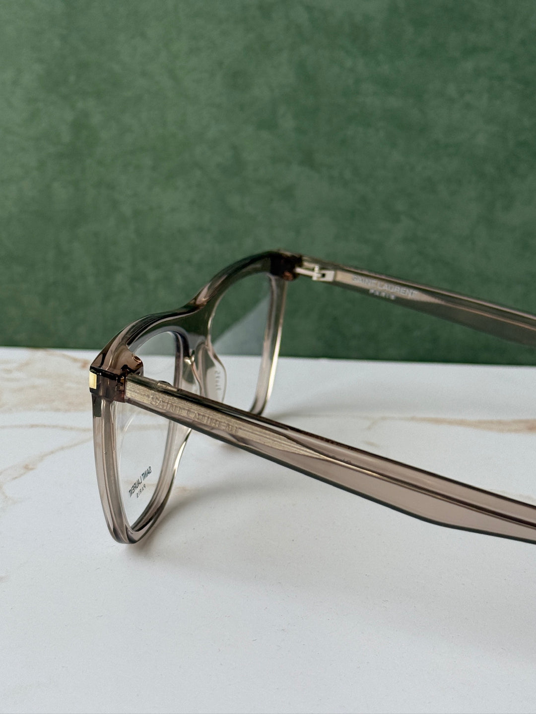 Monturas de anteojos Saint Laurent SL291 Mica Cat Eye en marrón