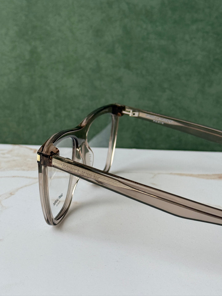 Monturas de anteojos Saint Laurent SL291 Mica Cat Eye en marrón