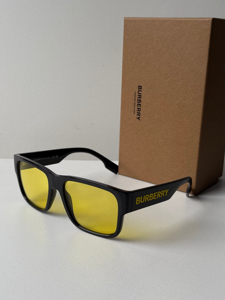 Burberry BE4358 Knight Sunglasses in Black Yellow