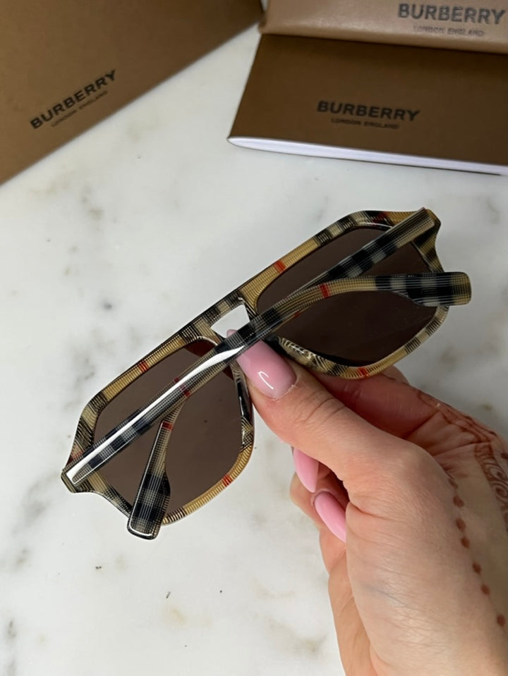 Burberry Kids JB4340 Aviator Check Print Sunglasses