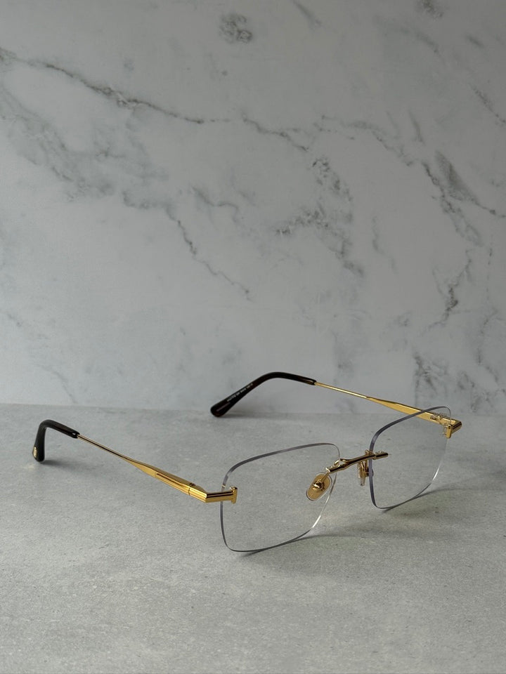 FT6117-B Gold Rimless Bluelight Frames
