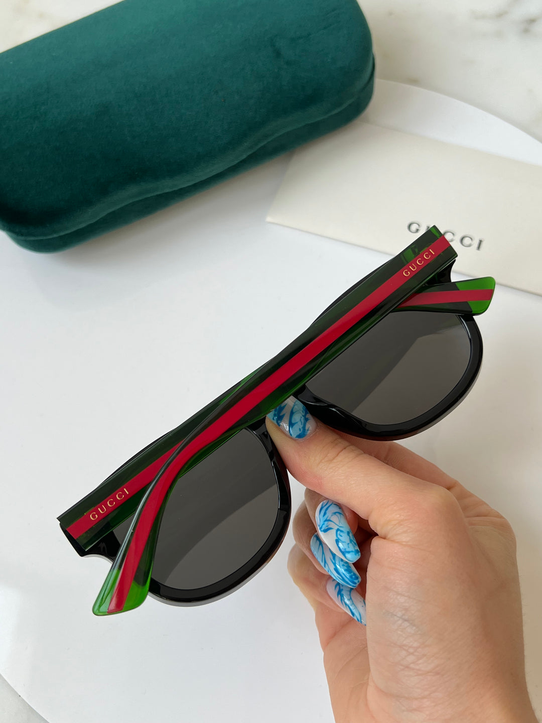 Gucci GG0003SN Polarized Striped Leg Sunglasses – Designer Daydream