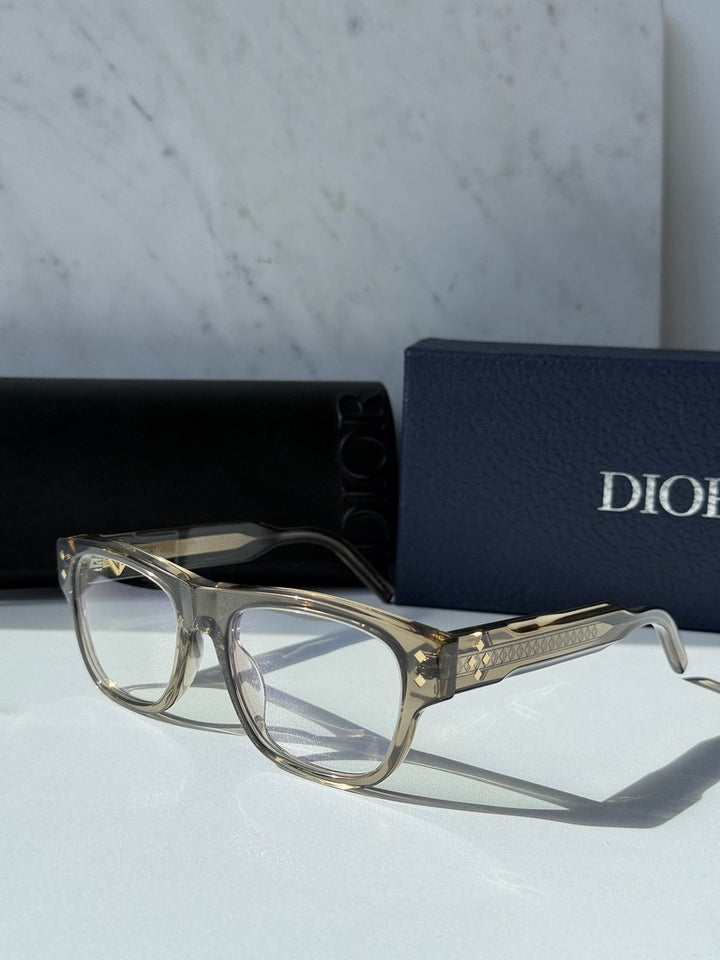 Dior CDDiamondO S10I Clip On Frames in Transparent Brown