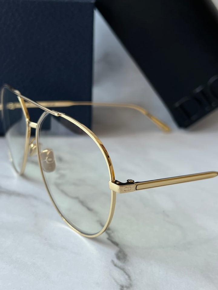 Dior GemDiorO A1U Bluelight Pilot Frames in Gold