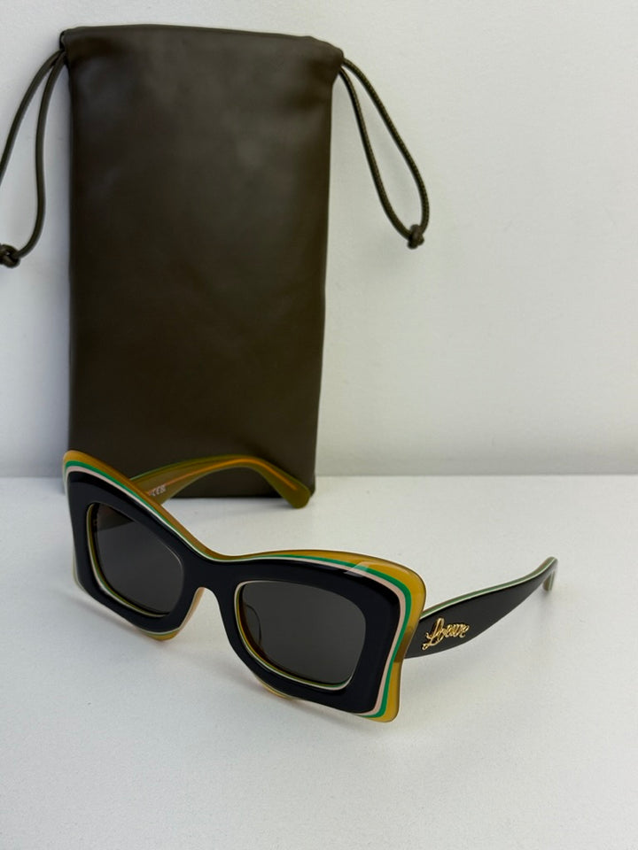 Loewe LW40140U Layered Cat Eye Sunglasses in Grey