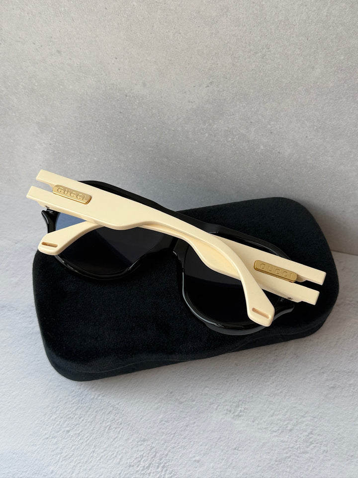 Gucci GG0665S Black Aviator Sunglasses