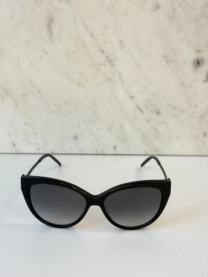 Saint Laurent SLM48S_A/K gafas de sol estilo ojo de gato en negro