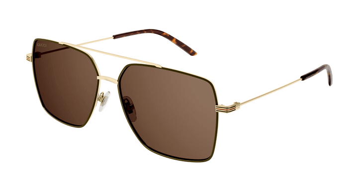 Gafas de sol piloto extragrandes Gucci GG1099SA Navigator con lentes marrones