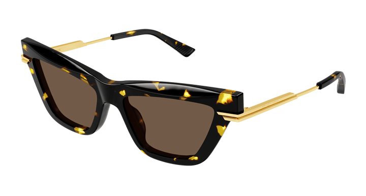 Bottega Veneta BV1012S Gafas de sol estilo aviador minimalistas con lentes rojas