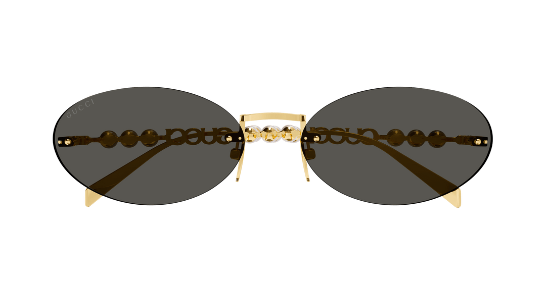 Gucci GG1257S Gafas de sol redondeadas con lentes marrones y rojos