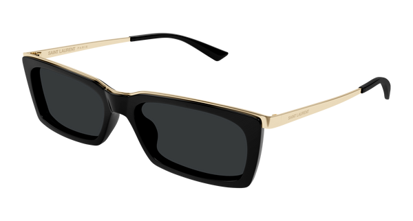 Saint Laurent SL766 Rectangular Sunglasses in Black Gold  display picture 2