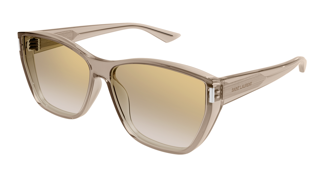 Saint Laurent SL758/F Mask Sunglasses in Champagne Mirror