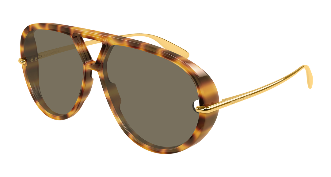 Bottega Veneta BV1274S Tortoiseshell Aviator Sunglasses