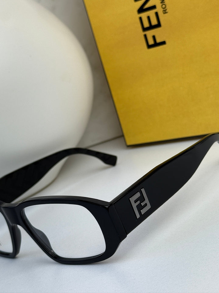Fendi FE50115I Squared Unisex Black Frames