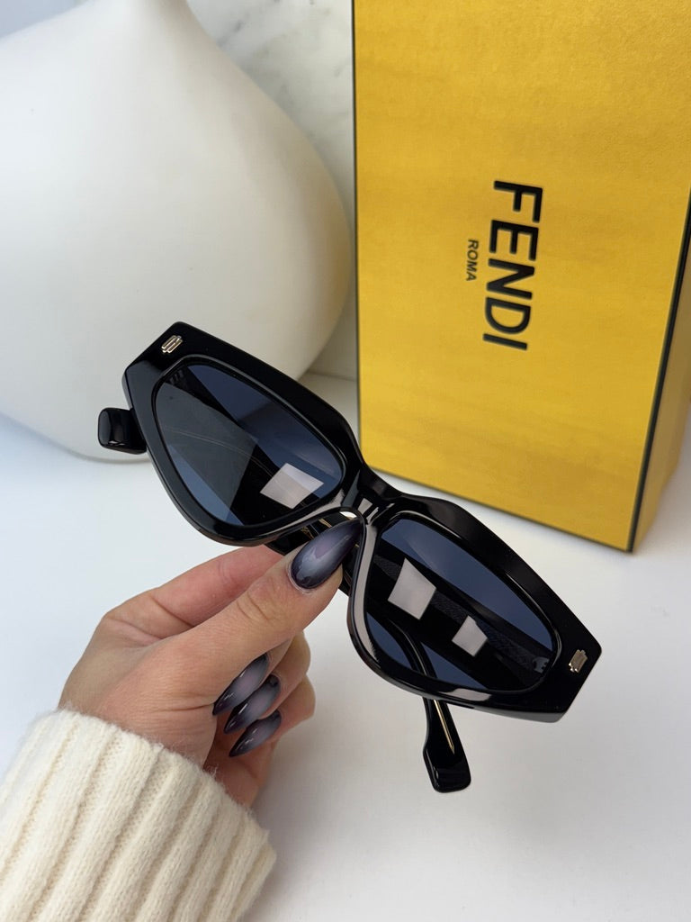 Fendi FE40163U Black Cat Eye Sunglasses
