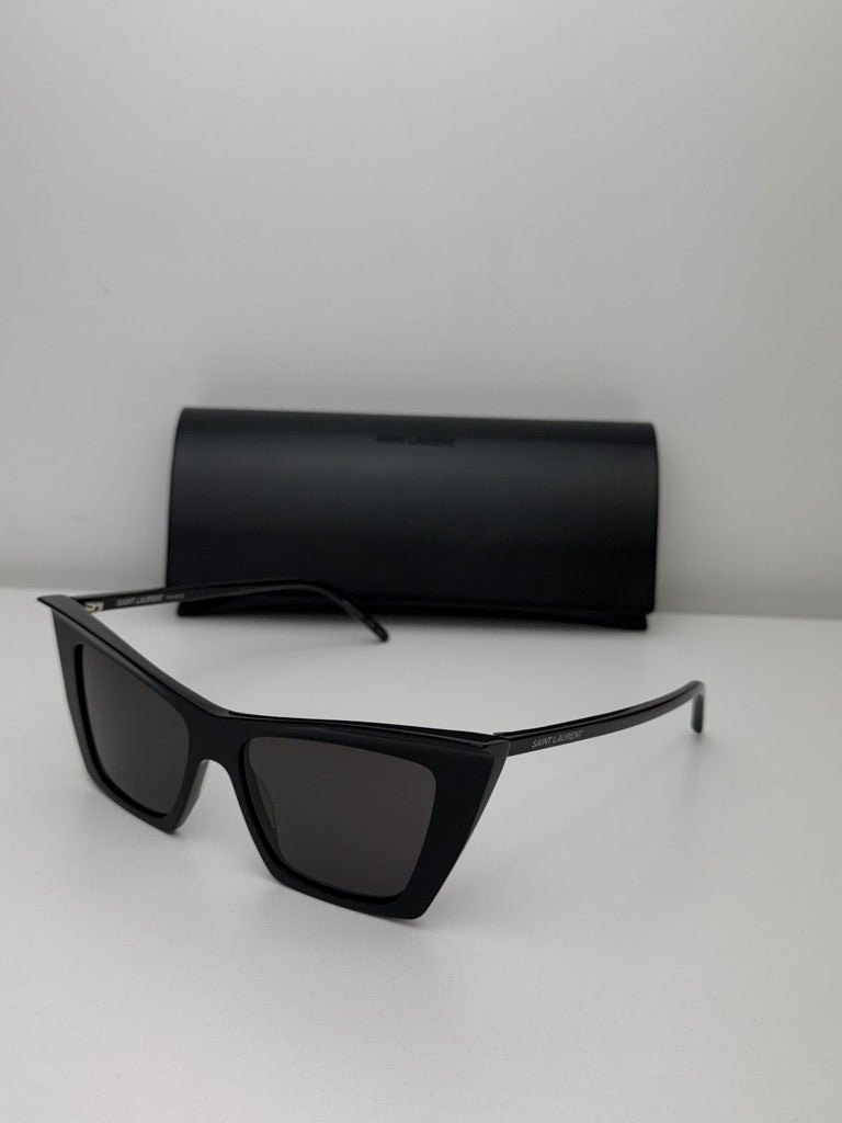Saint Laurent SL372 Ultra Cat Eye Sunglasses in Black