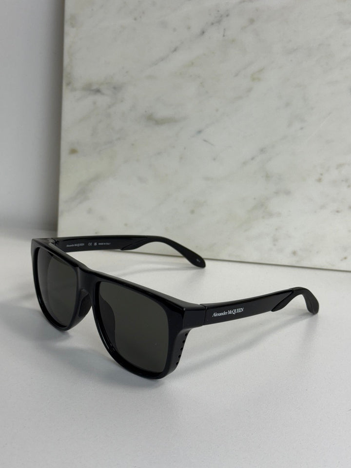 Alexander McQueen AM0292SA Black Unisex Sunglasses