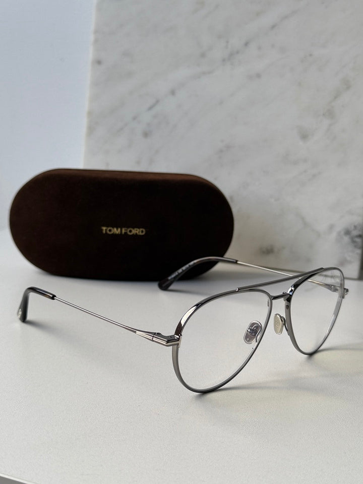 Tom Ford FT5800-B Gunmetal Aviator Bluelight Frames